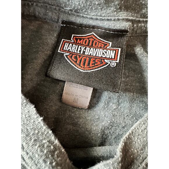 Harley Davidson Medium Tee Gray Pat Rogers Speedway Concord NC Motorcycle Shirt - Picture 3 of 5